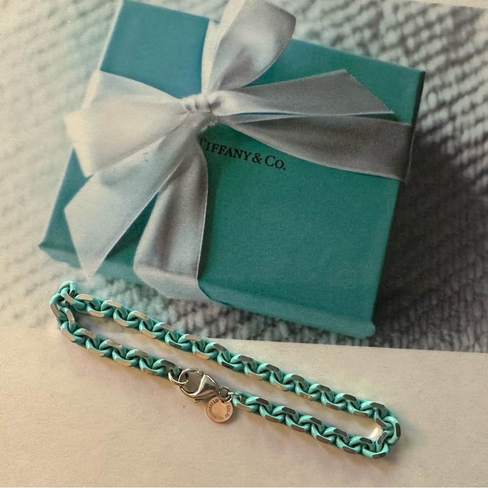 Tiffany & Co Sterling/Enamel Link Bracelet
